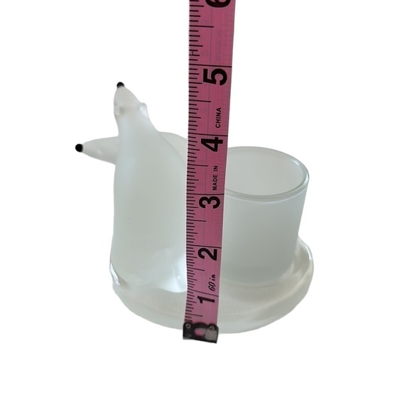 Partylite Votive Holder Polar Bear & Cub Frosted Glass Tea Light Holder - Picture 7 of 10